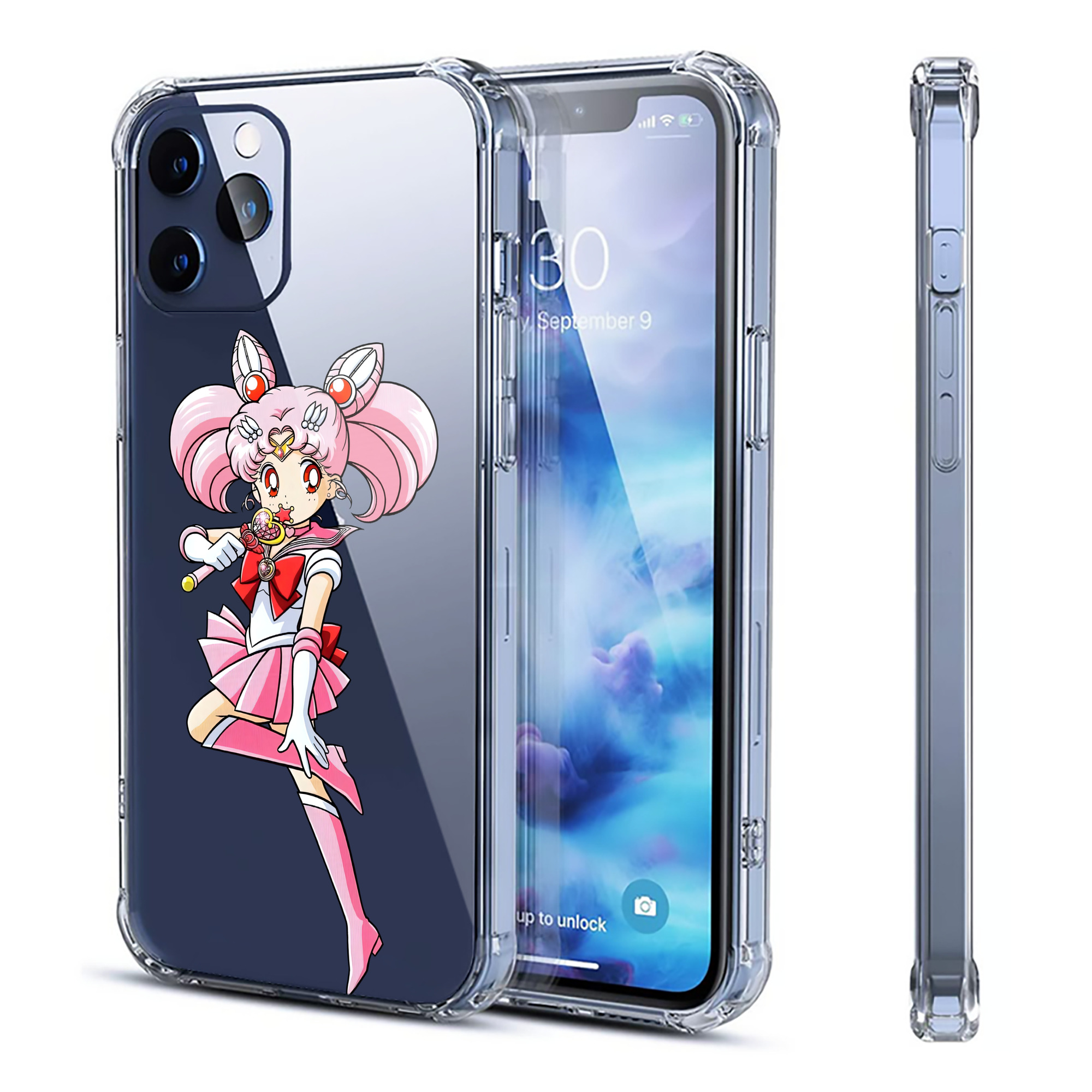 （画像用） 美少女戦士セーラームーン ちびうさ Sailor Moon Chibiusa Tsukino Usagi Small Lady Serenity 【iPhone 12シリーズ対応】透明スマホケース（クリアソフトケース）